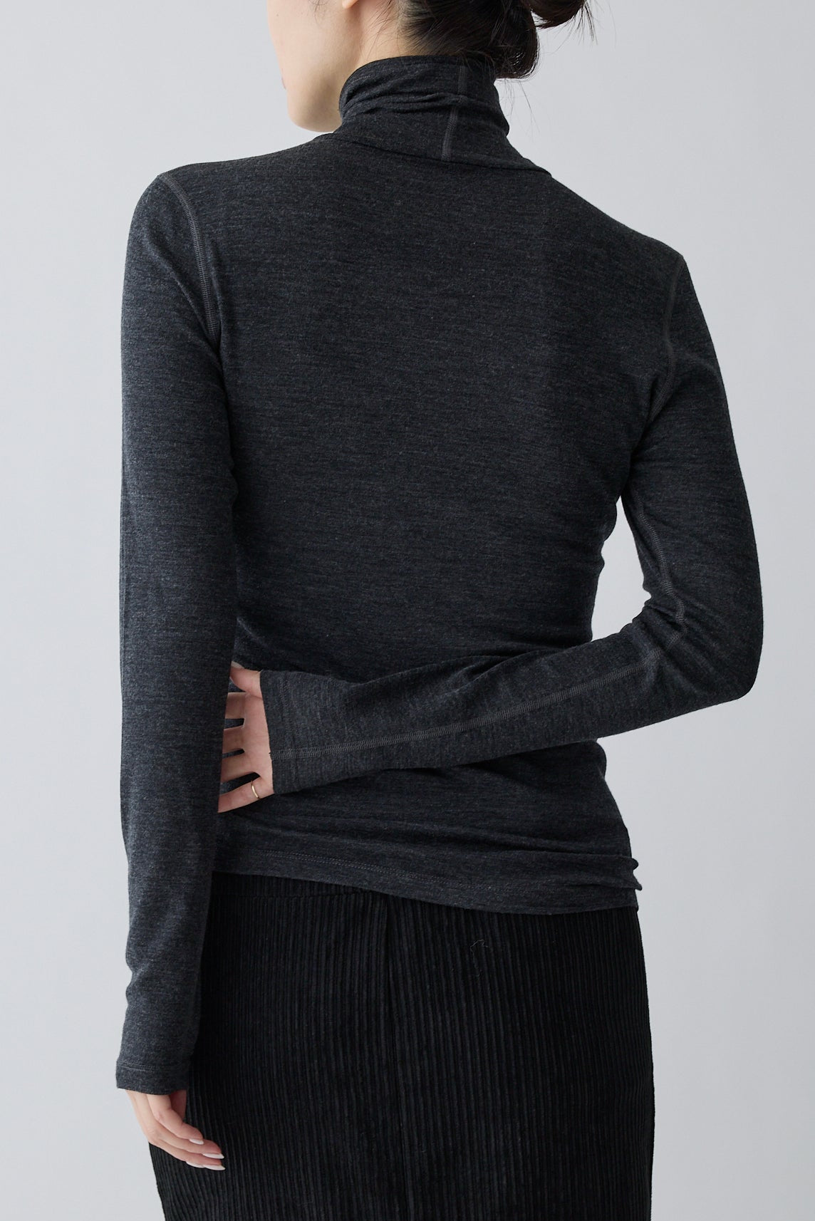 Bootis wool turtleneck tops_Gray