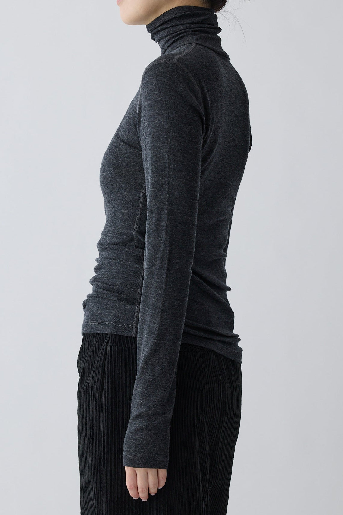 Bootis wool turtleneck tops_Gray