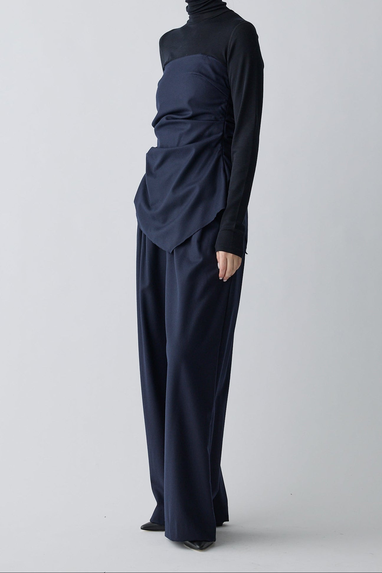 Alula tuck wide Pants _ navy