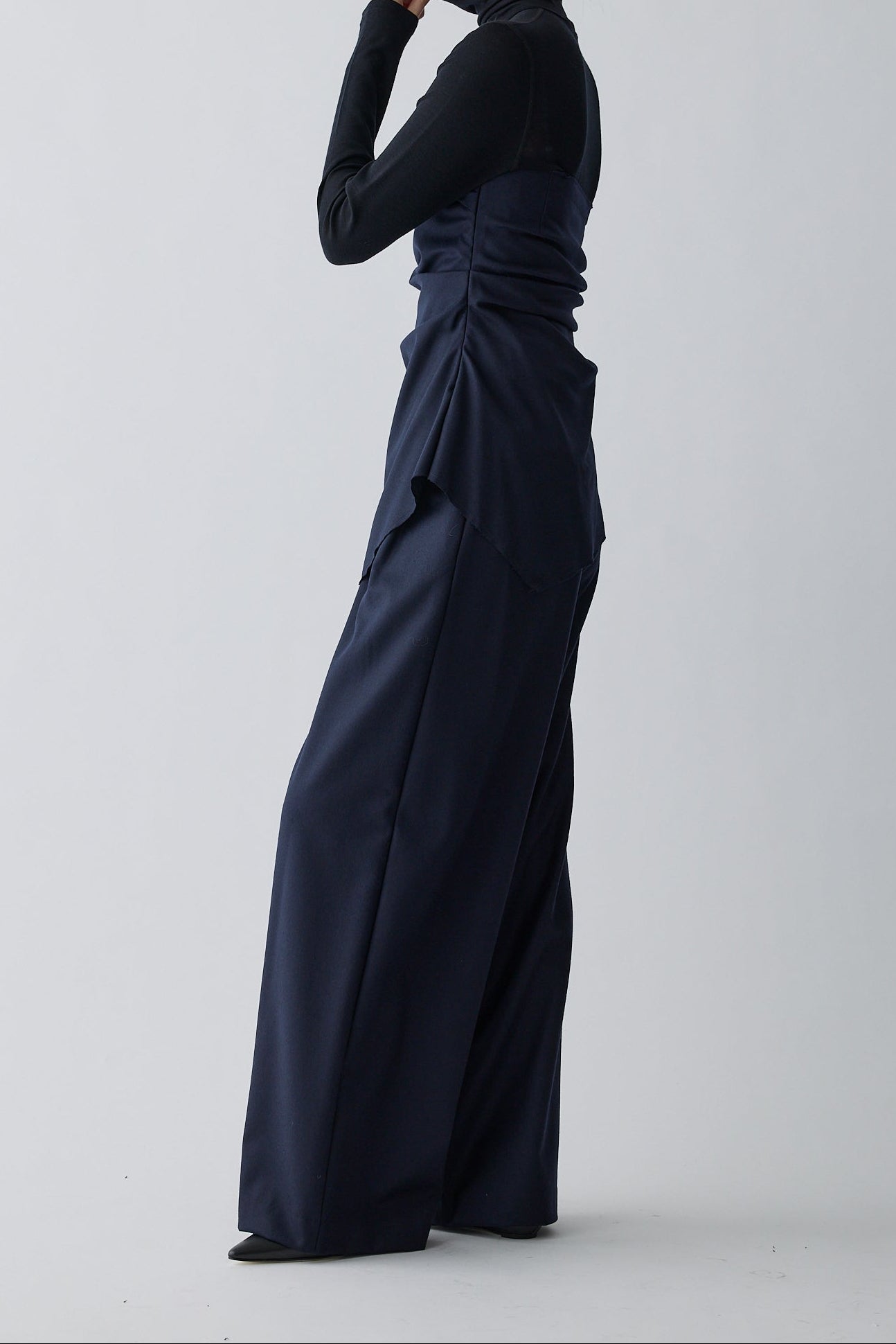 Alula tuck wide Pants _ navy