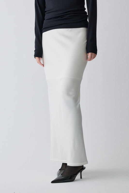 Phekda Narrow Skirt_white