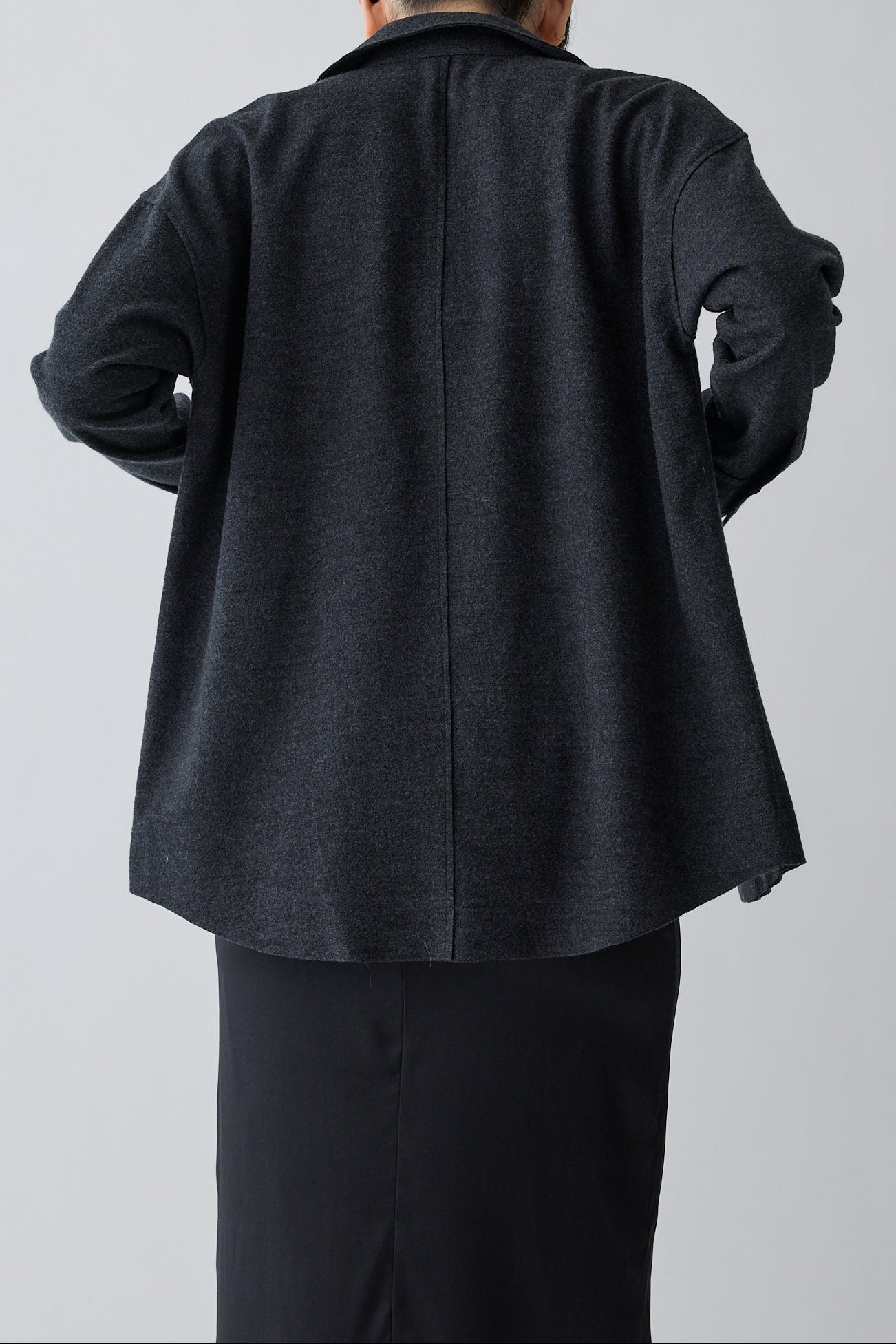 Lupi wool stand collar shirt_gray