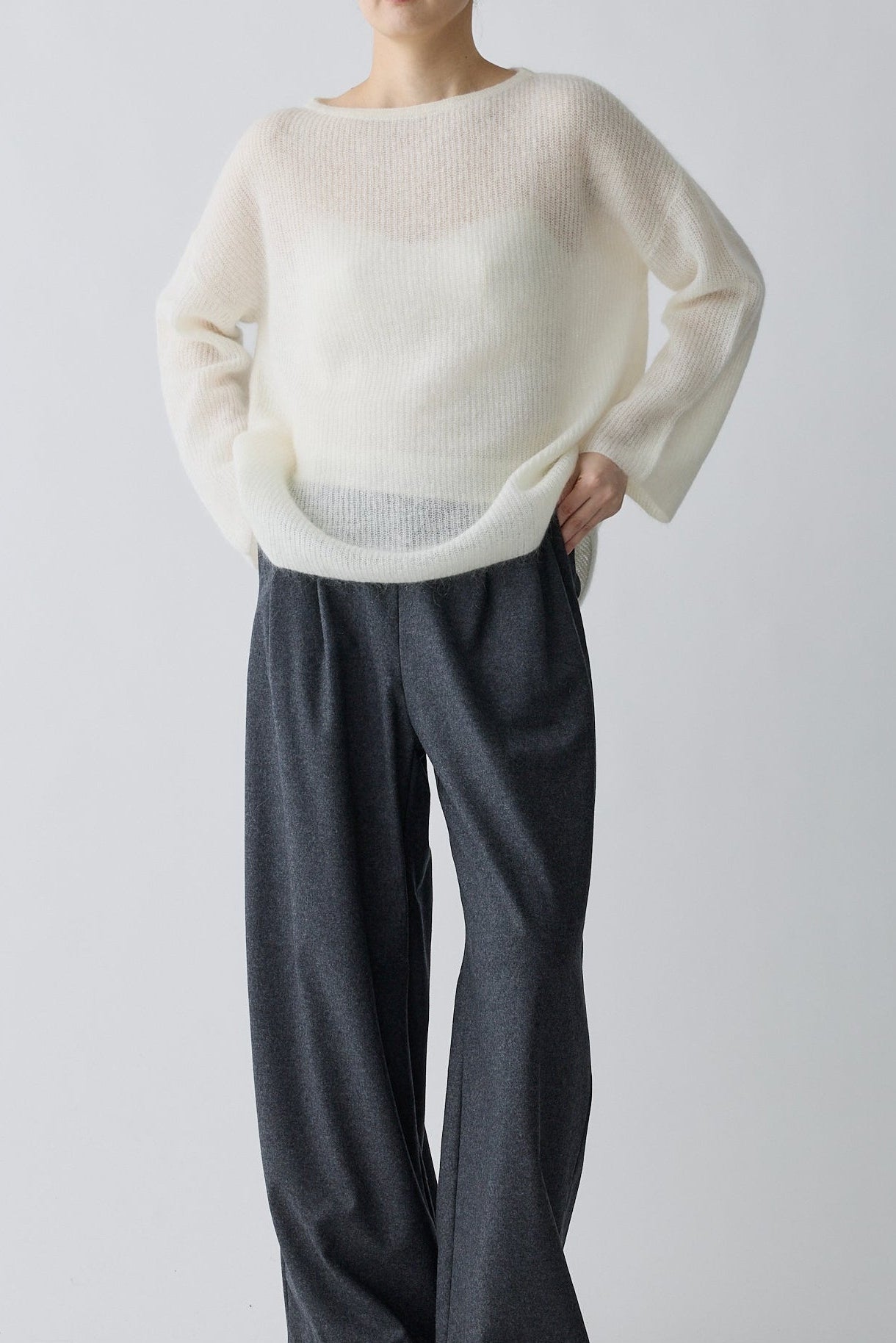 Alioth mohair pullover_white