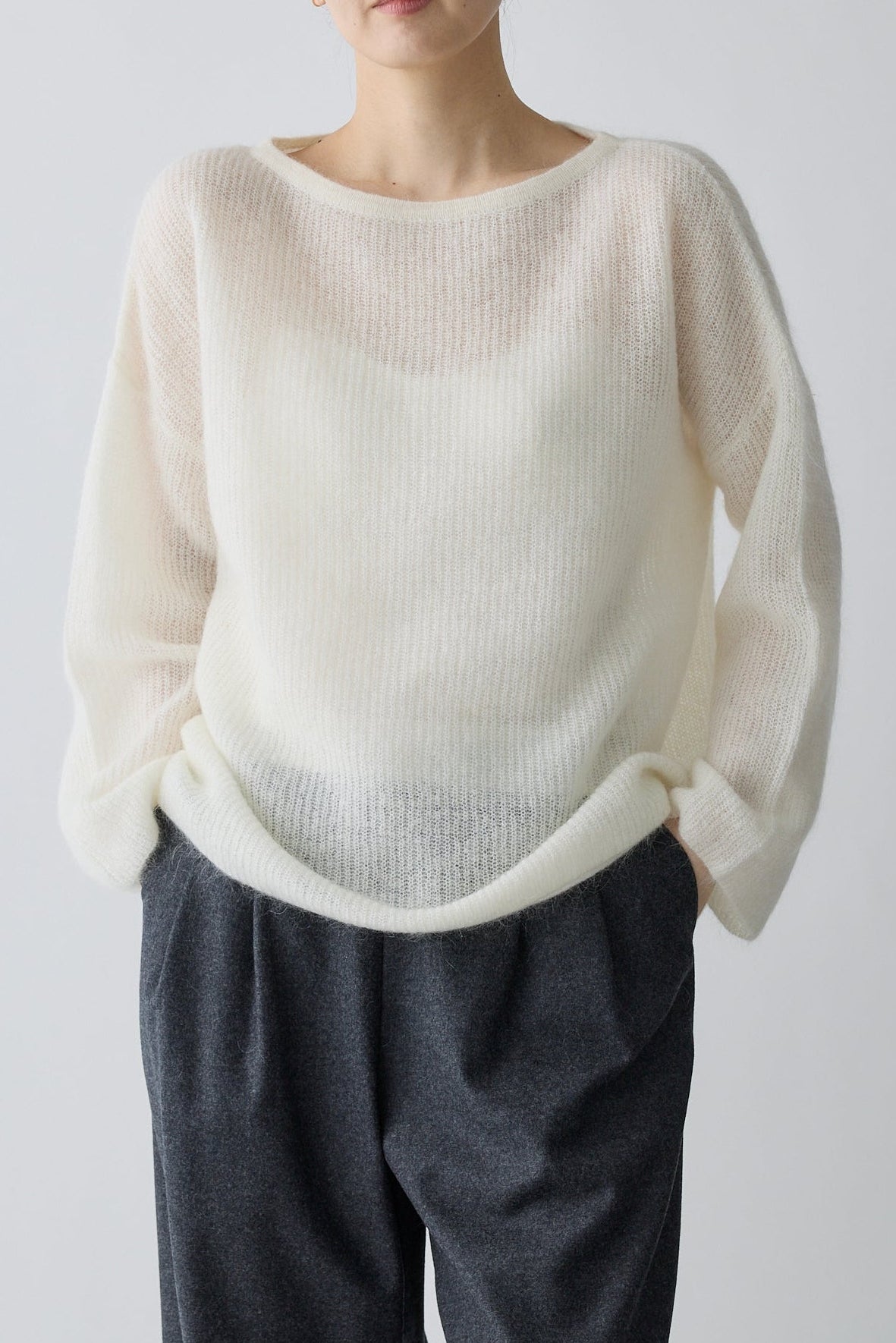 Alioth mohair pullover_white