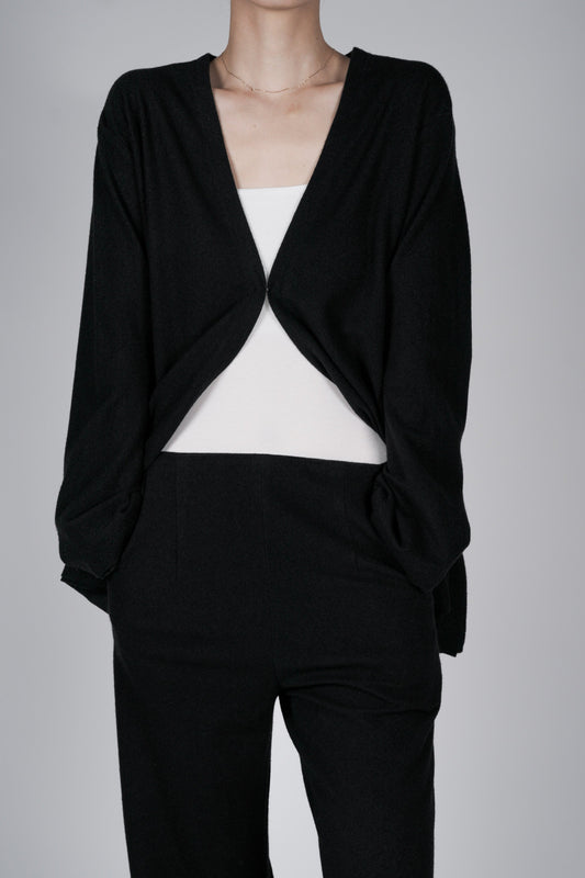 Lupi wool cardigan_Black