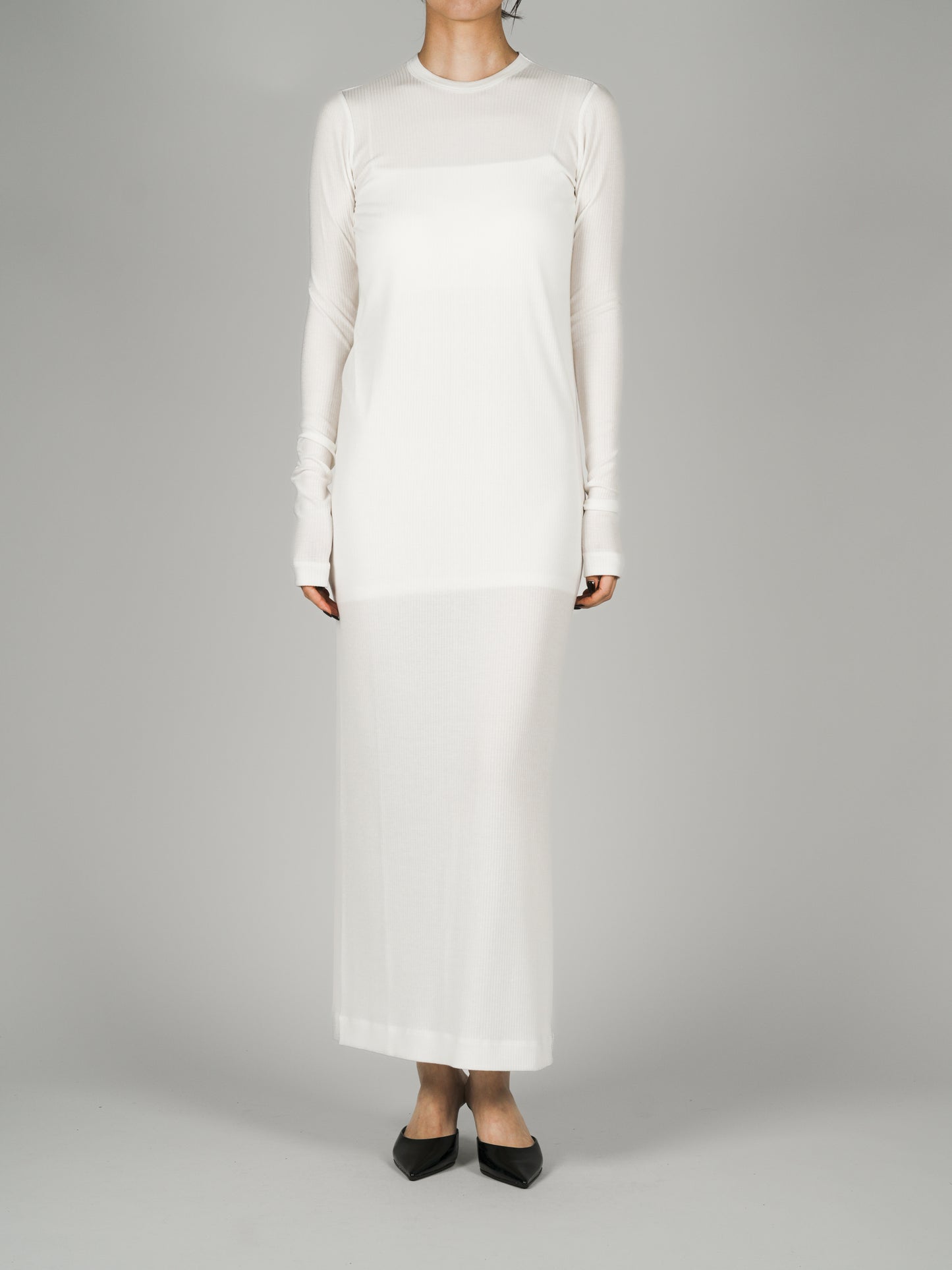 Muhlifain Rib Dress_White