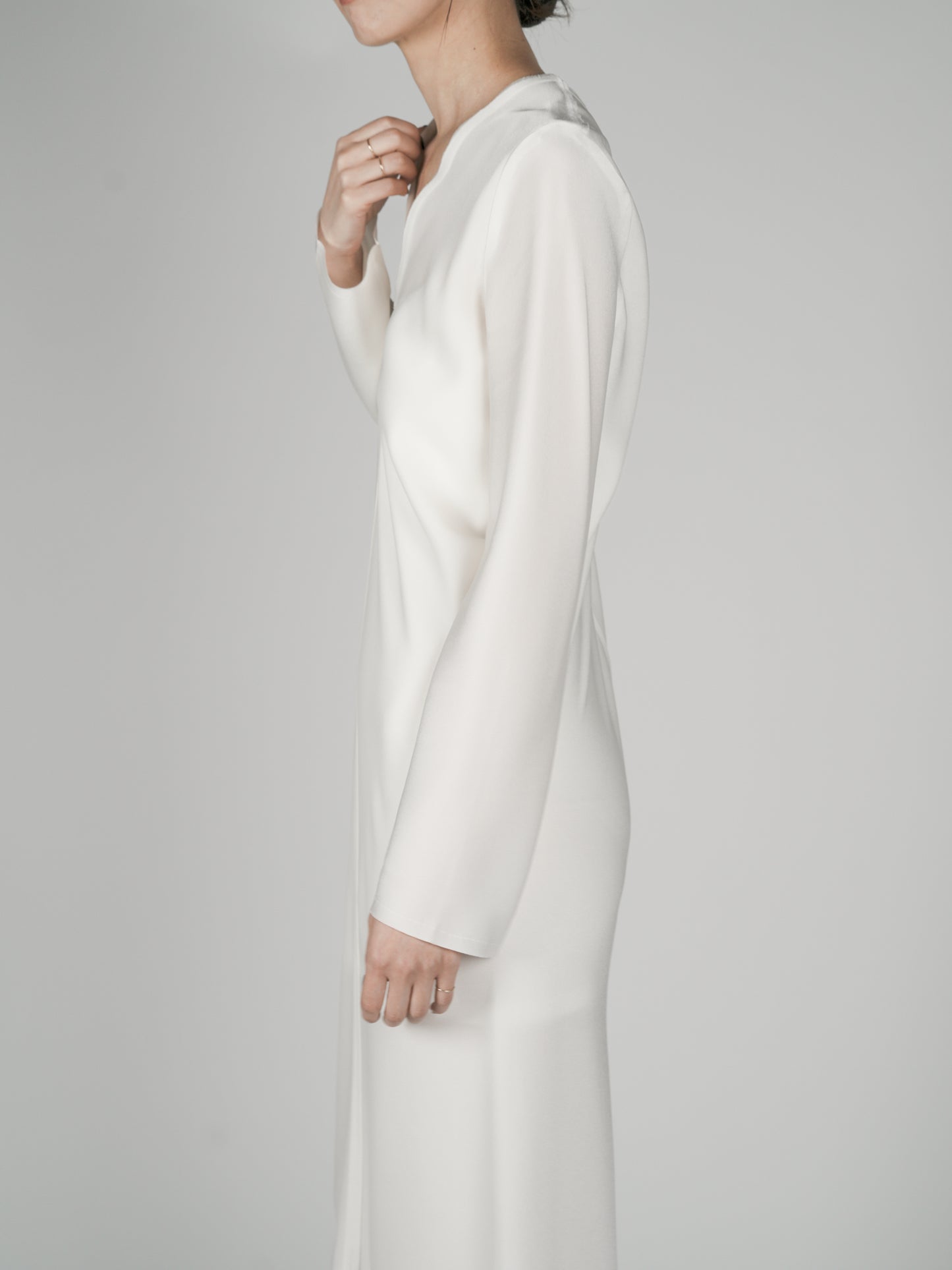 Caeli Reversible L/S Dress_White