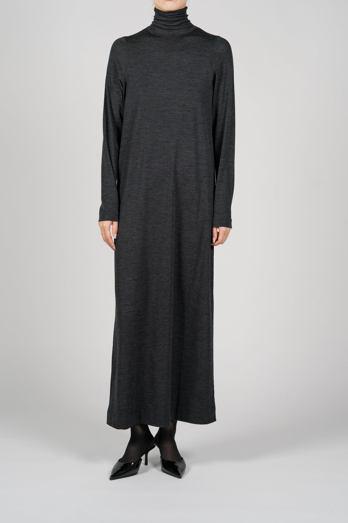 Bootis wool turtleneck dress_Gray