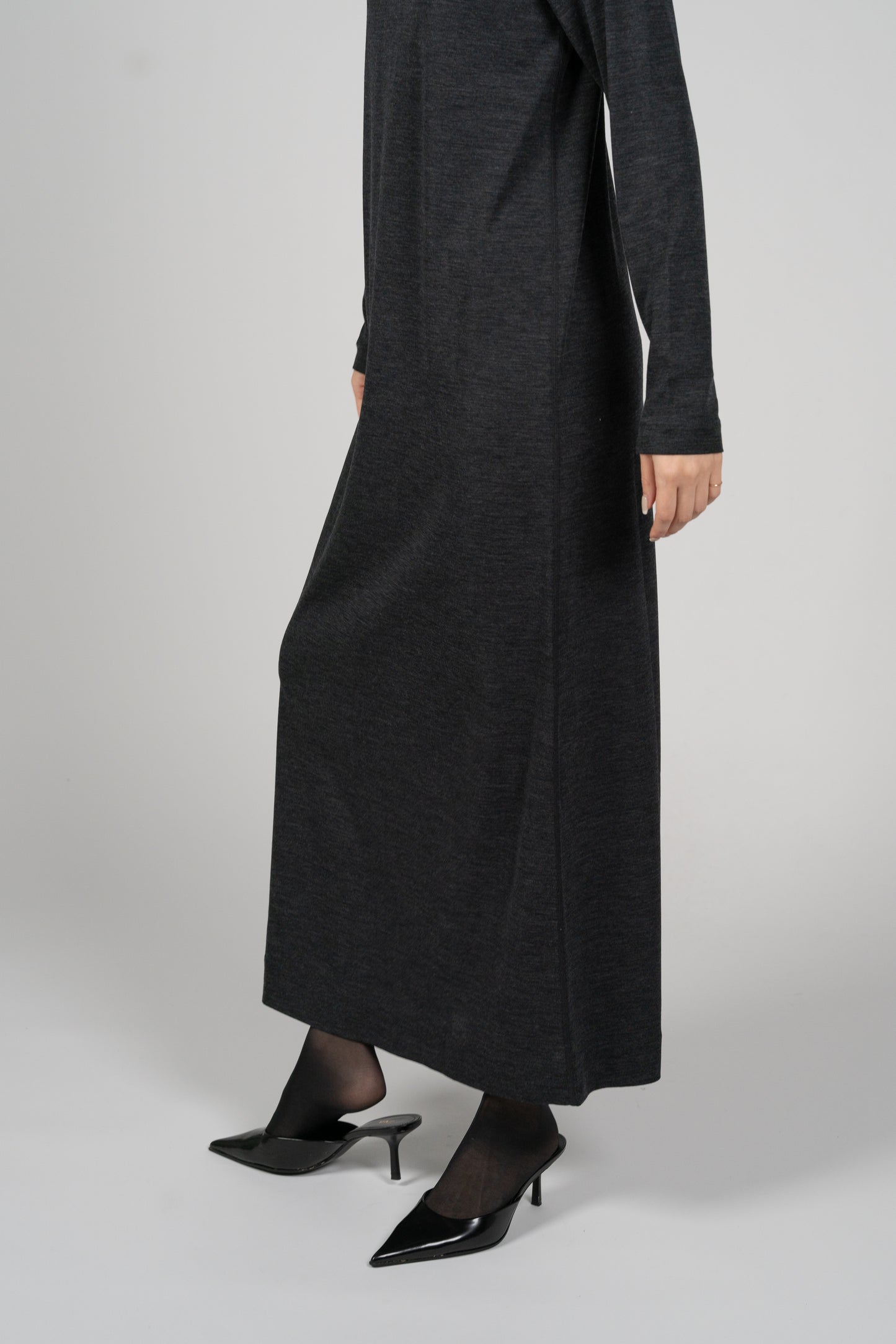 Bootis wool turtleneck dress_Gray