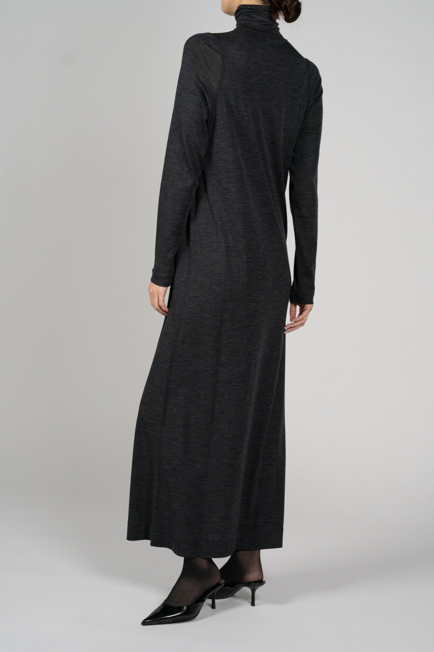 Bootis wool turtleneck dress_Gray