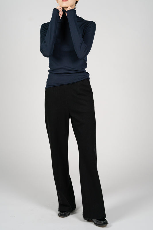 Lupi wool semiflare pants_Black