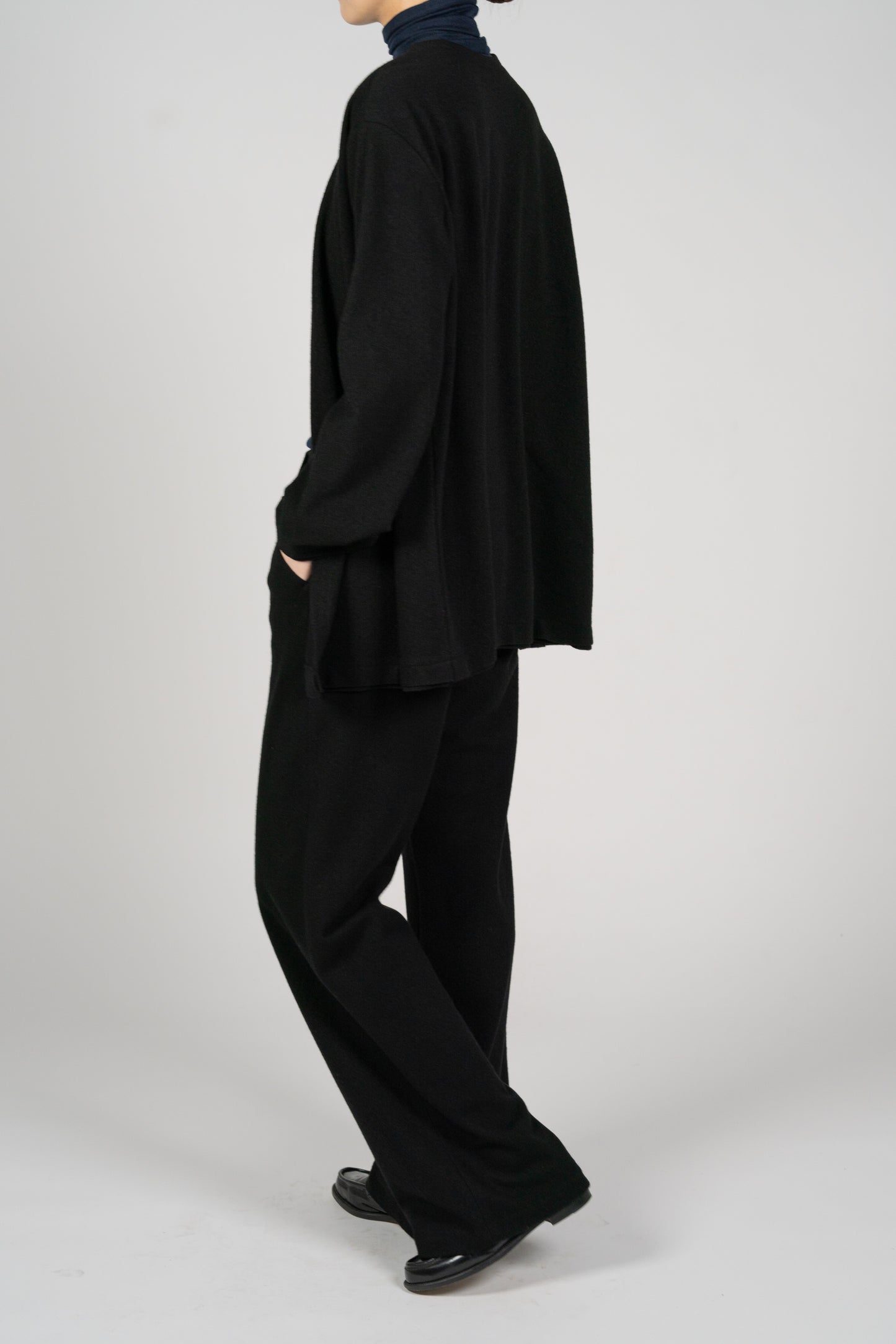 Lupi wool semiflare pants_Black