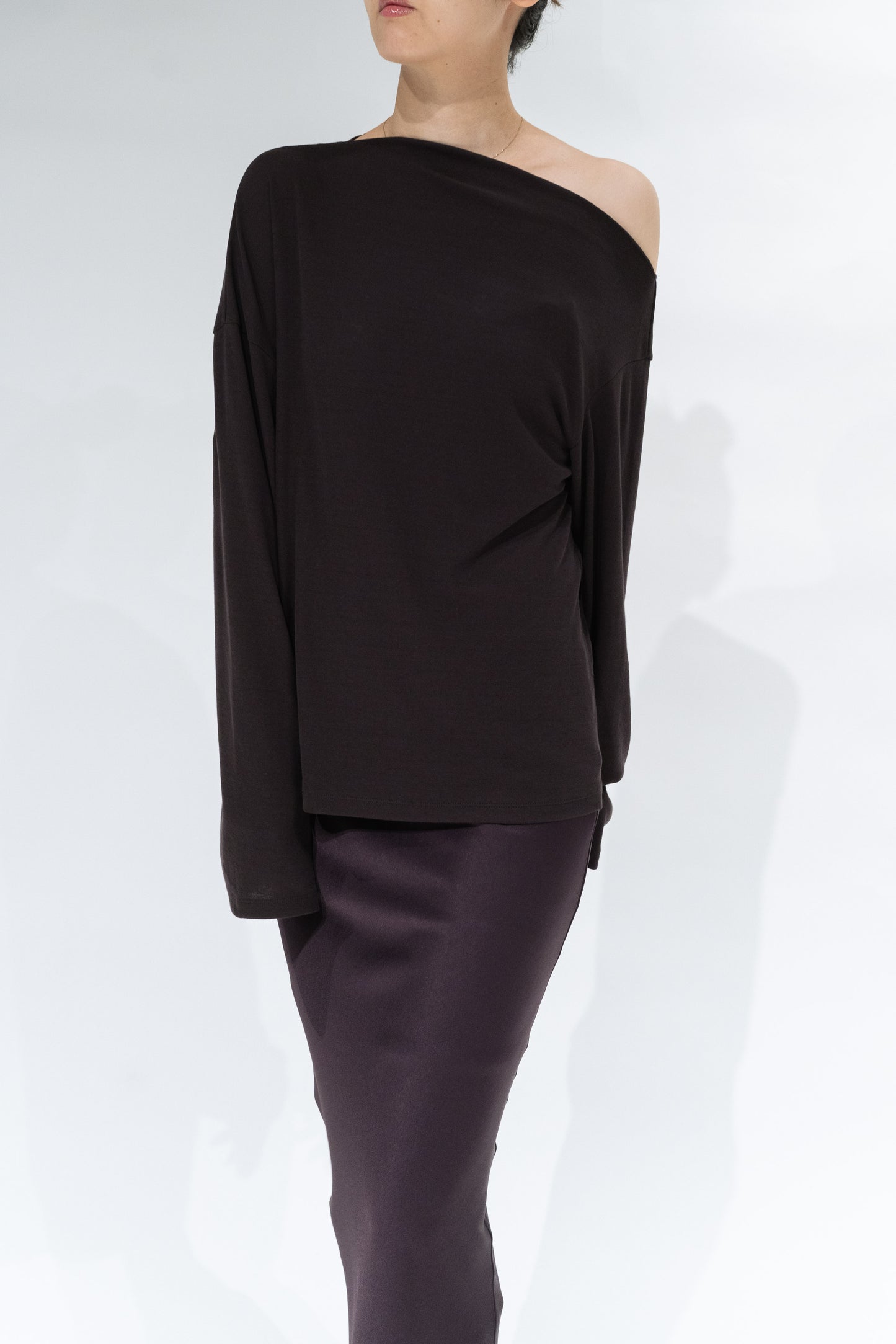 Scheat asymmetry pullover_brown