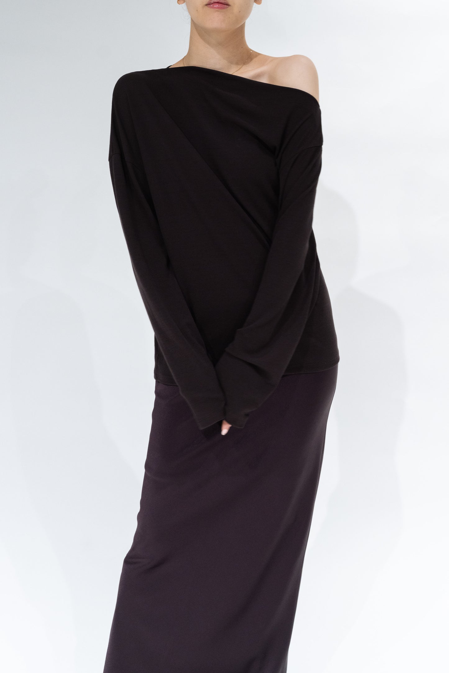 Scheat asymmetry pullover_brown