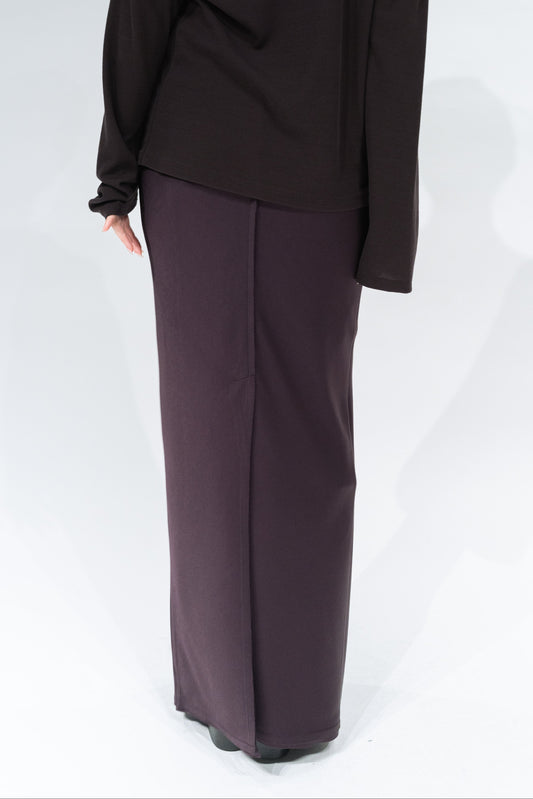 Phekda Narrow Skirt_brown