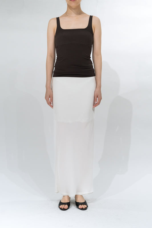 Phekda Narrow Skirt_White