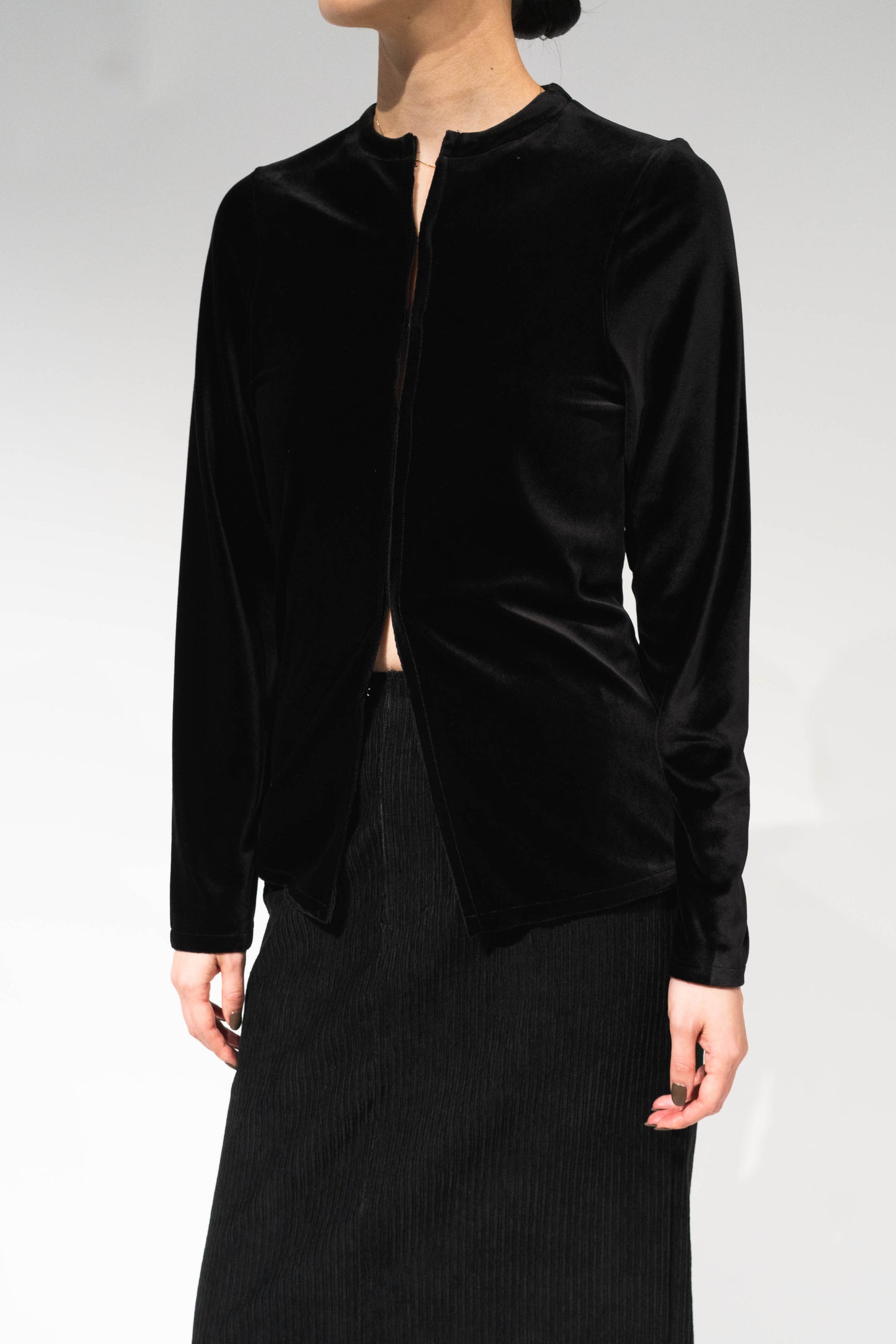 Bcrux velours cardigan_Black