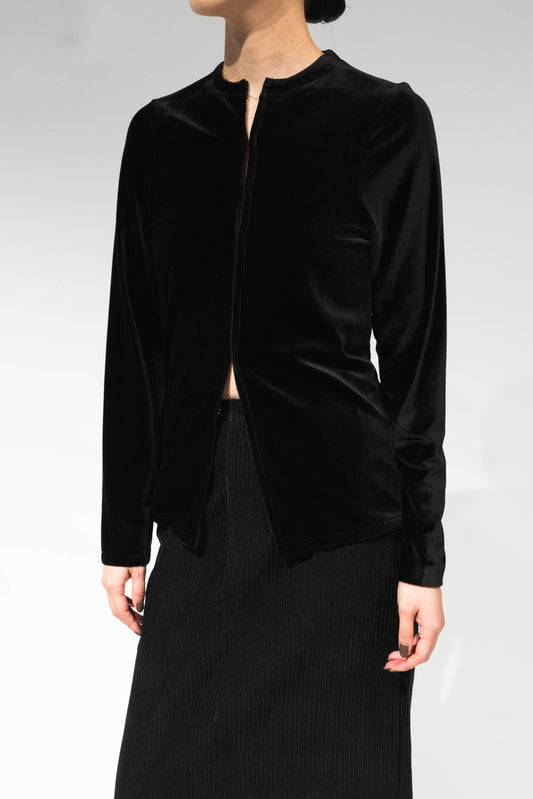 Bcrux velours cardigan_Black