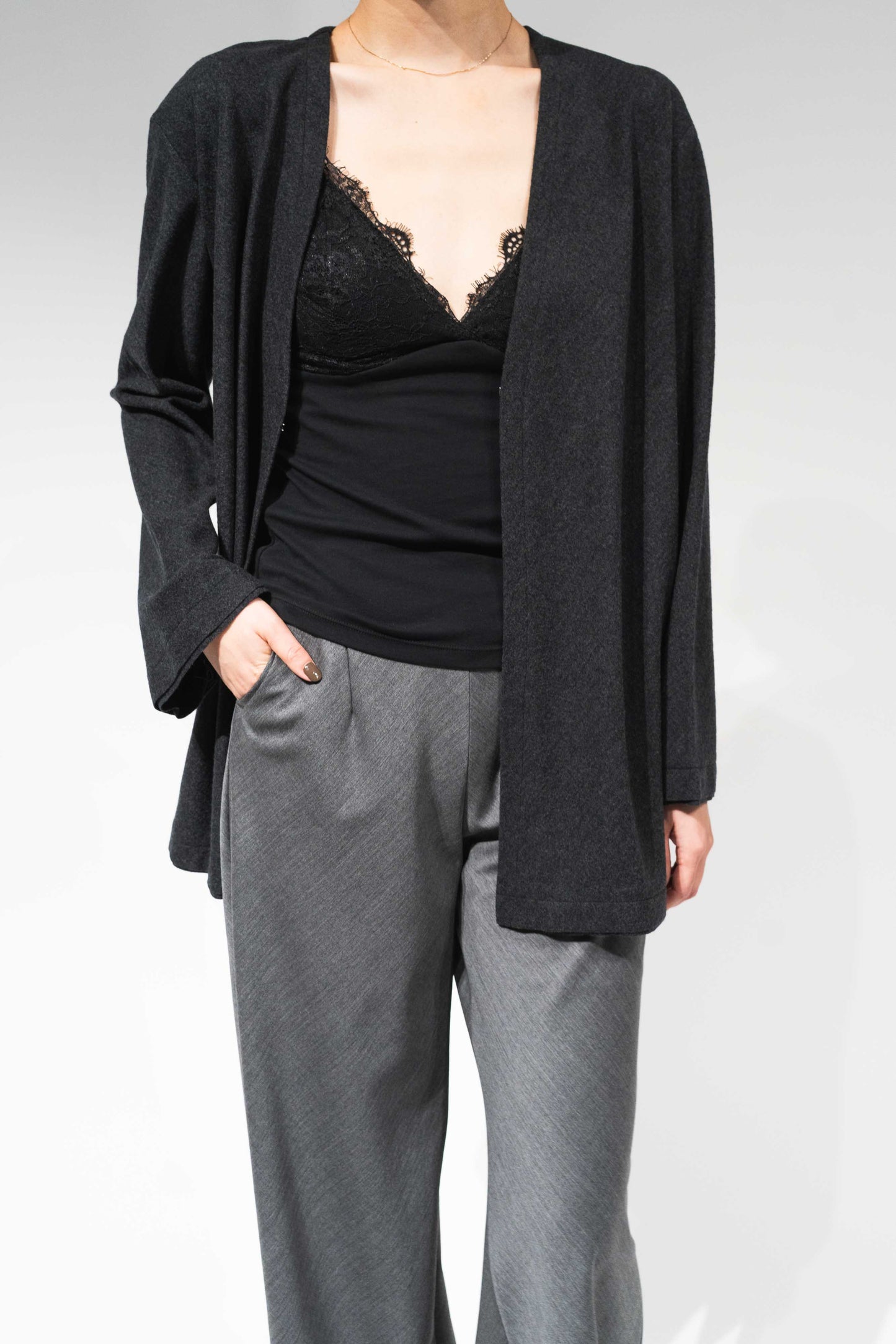 Lupi wool cardigan_Gray