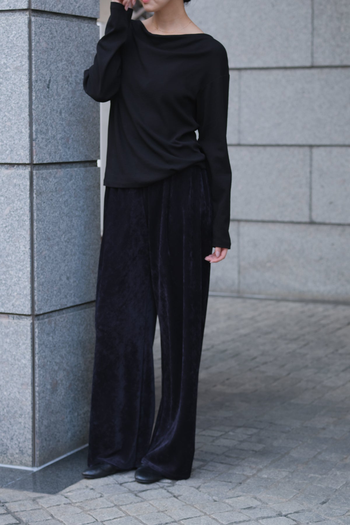 Atria velours pants_navy