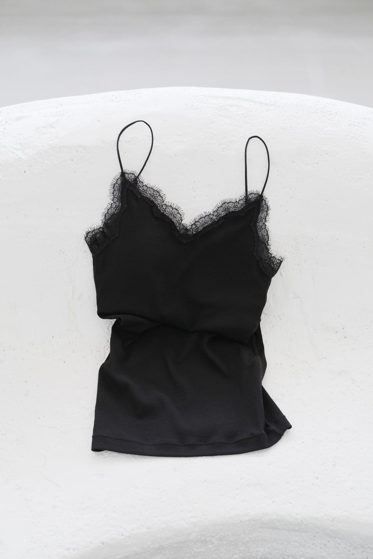 Algol Lace Rib Camisole_black – PHERE