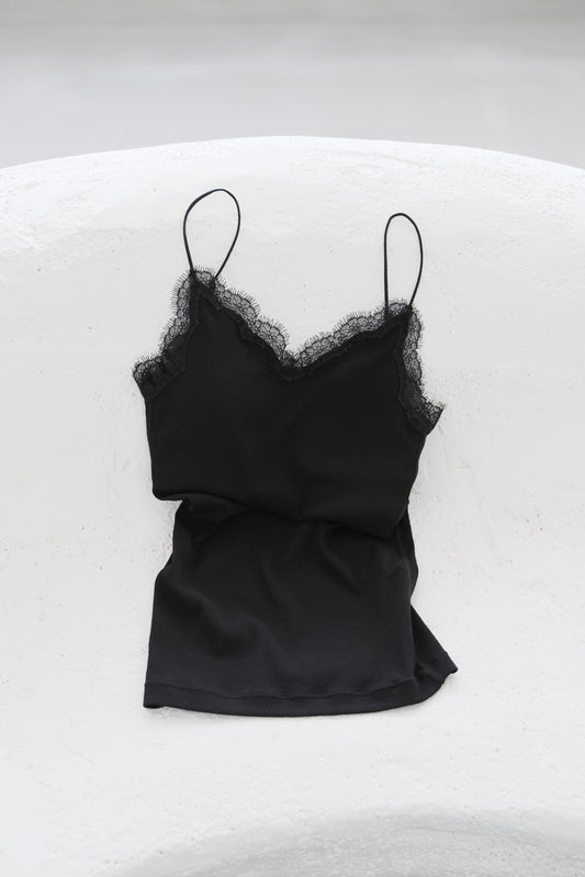 Algol Lace Rib Camisole_black