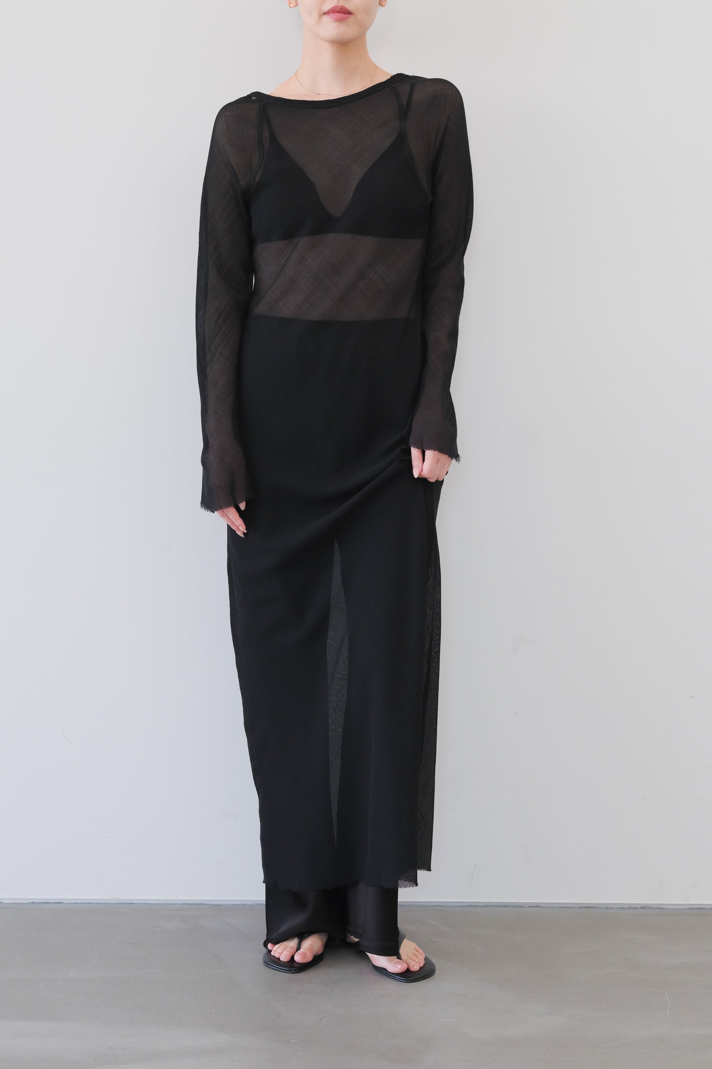 Dubhe Sheer Dress_Black