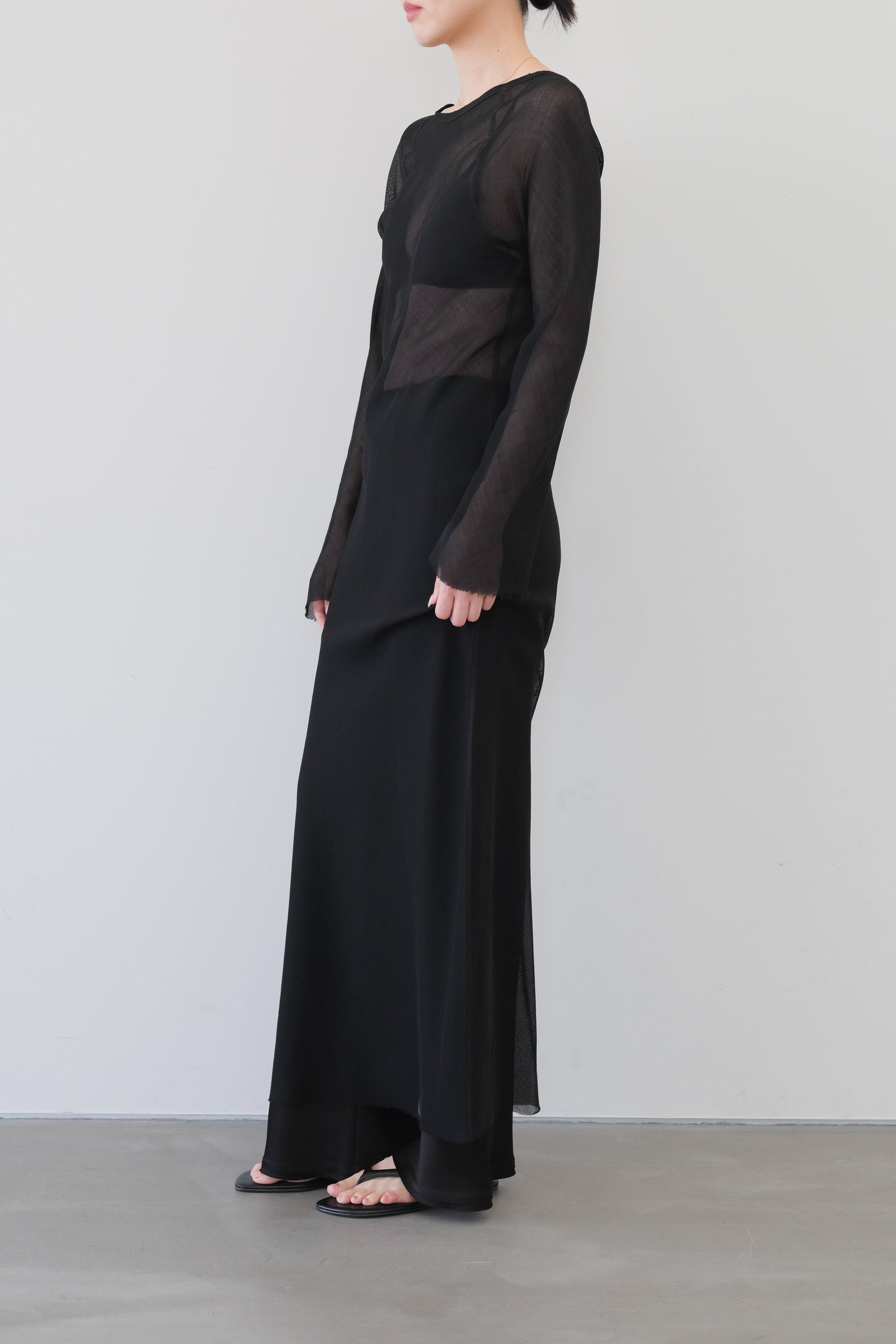 Dubhe Sheer Dress_Black