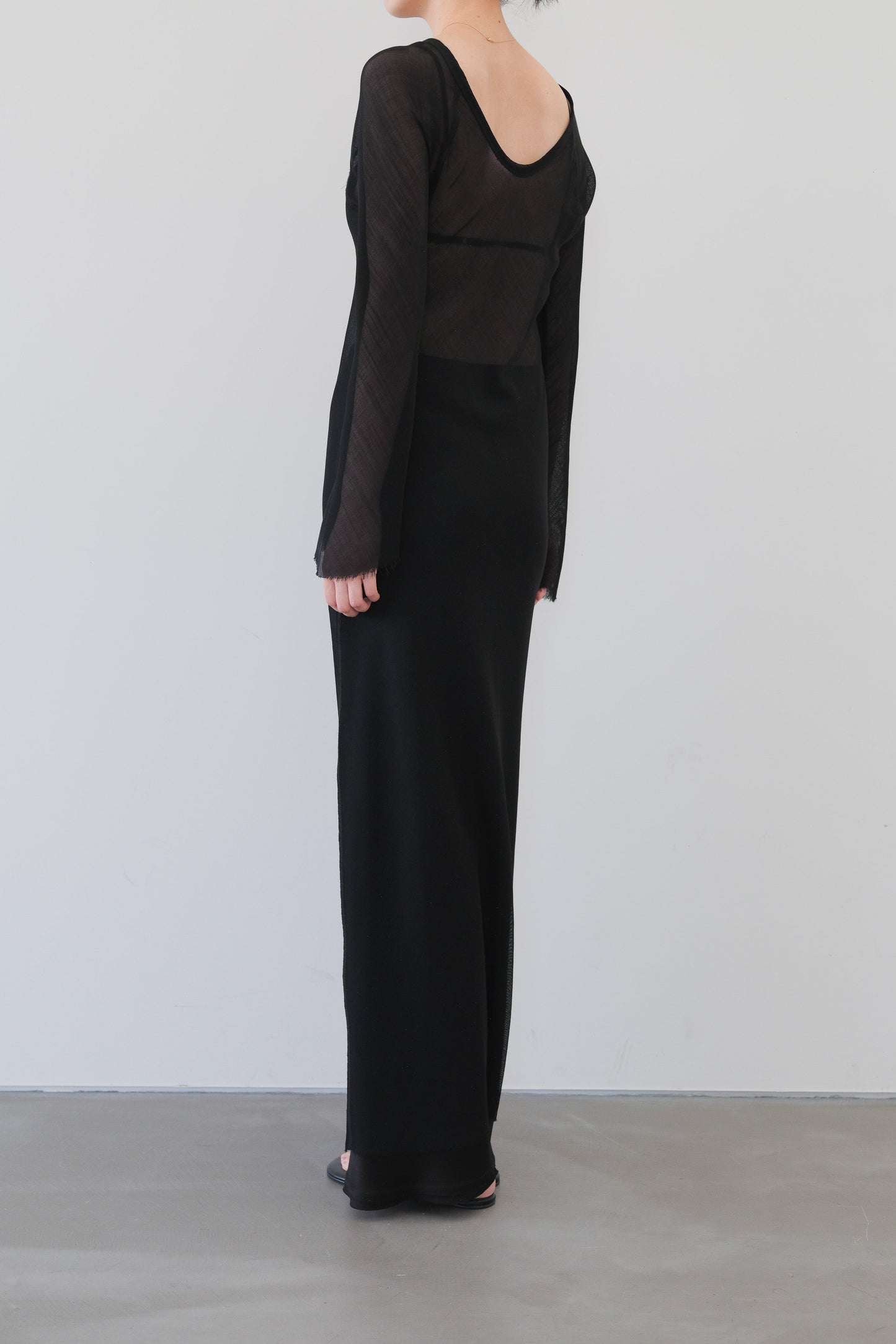 Dubhe Sheer Dress_Black