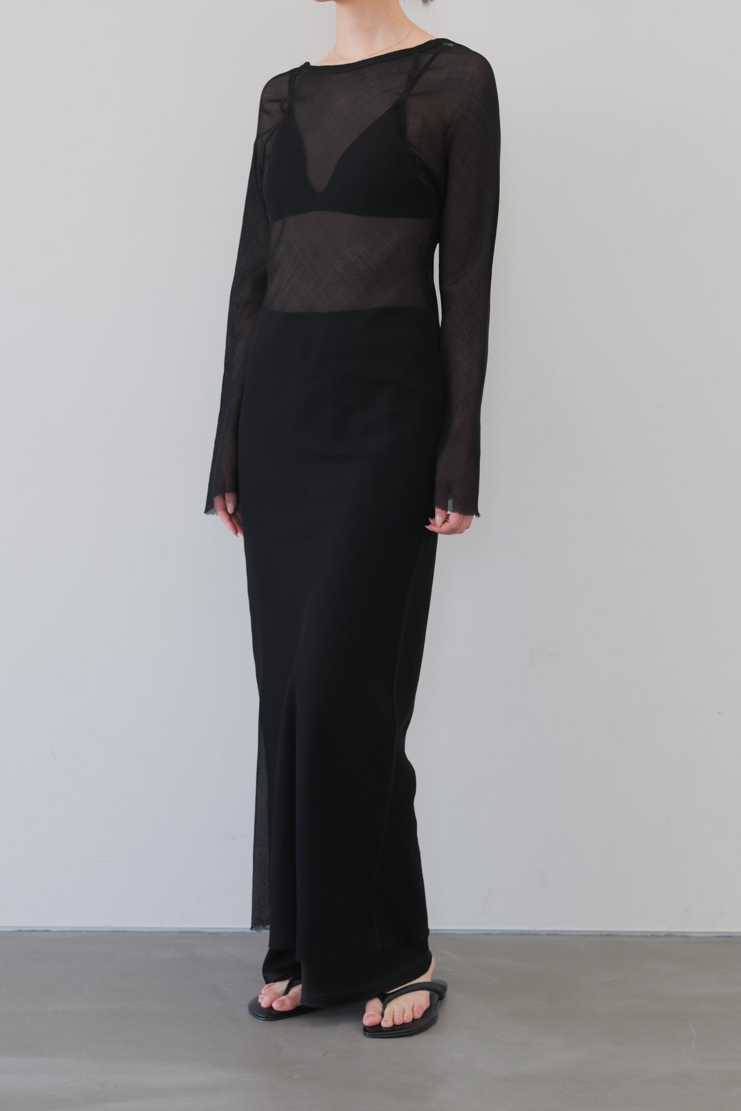 Dubhe Sheer Dress_Black
