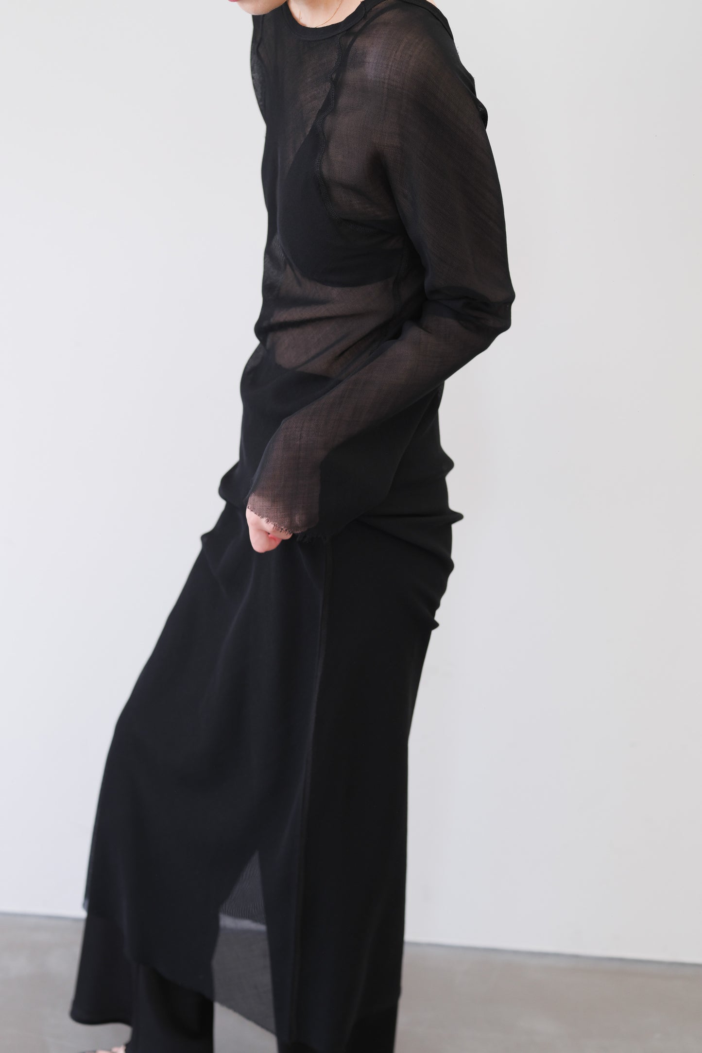 Dubhe Sheer Dress_Black
