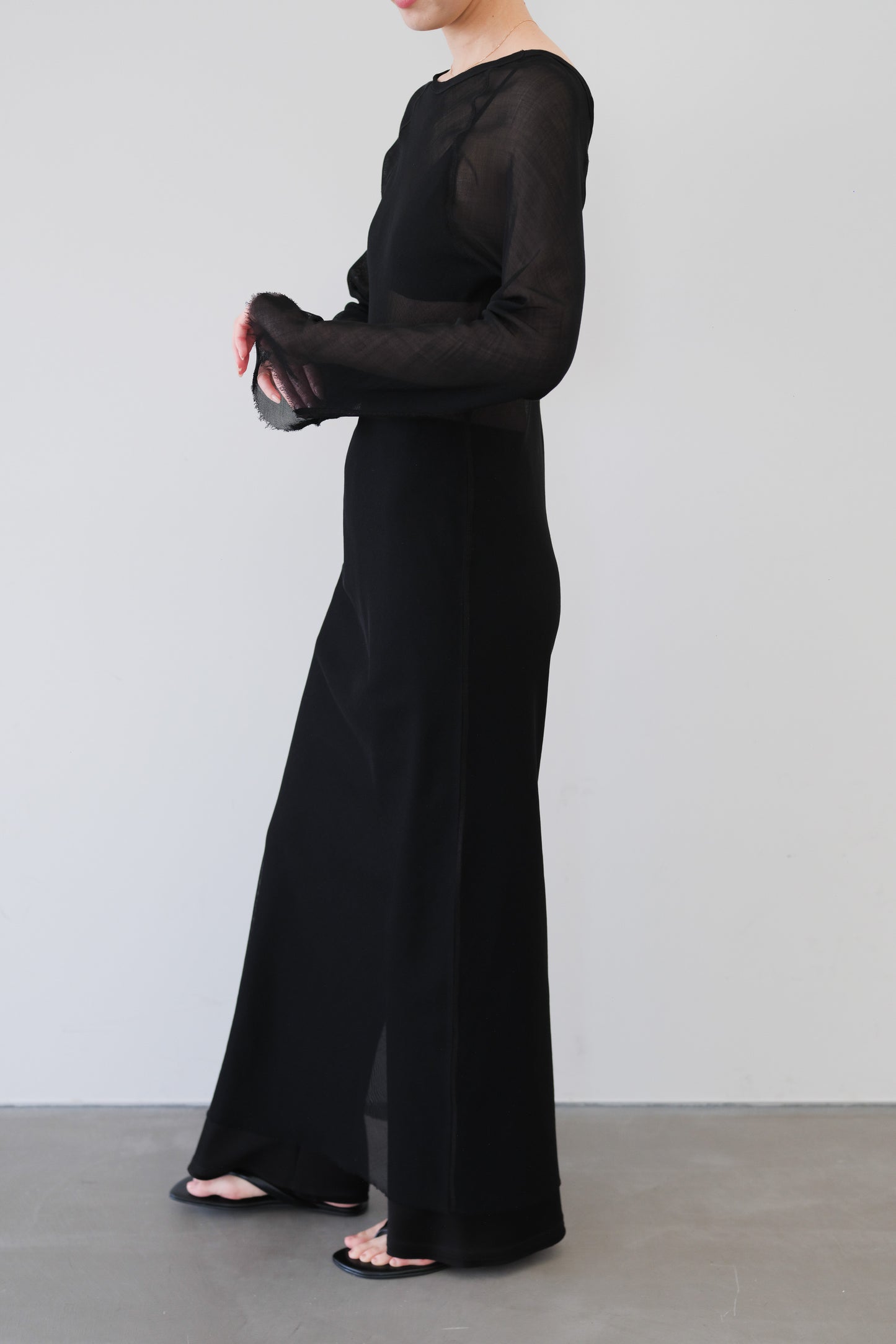 Dubhe Sheer Dress_Black