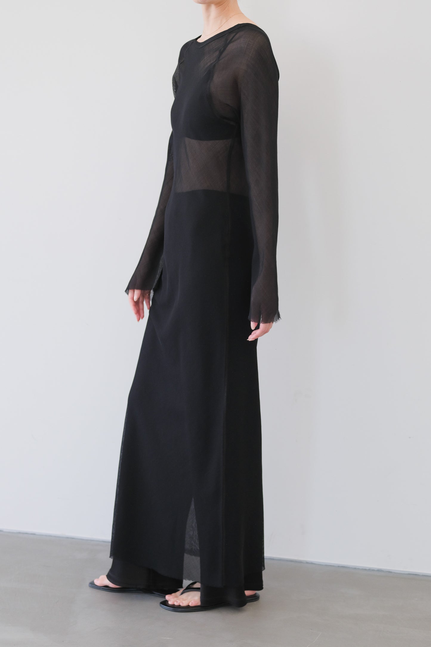 Dubhe Sheer Dress_Black
