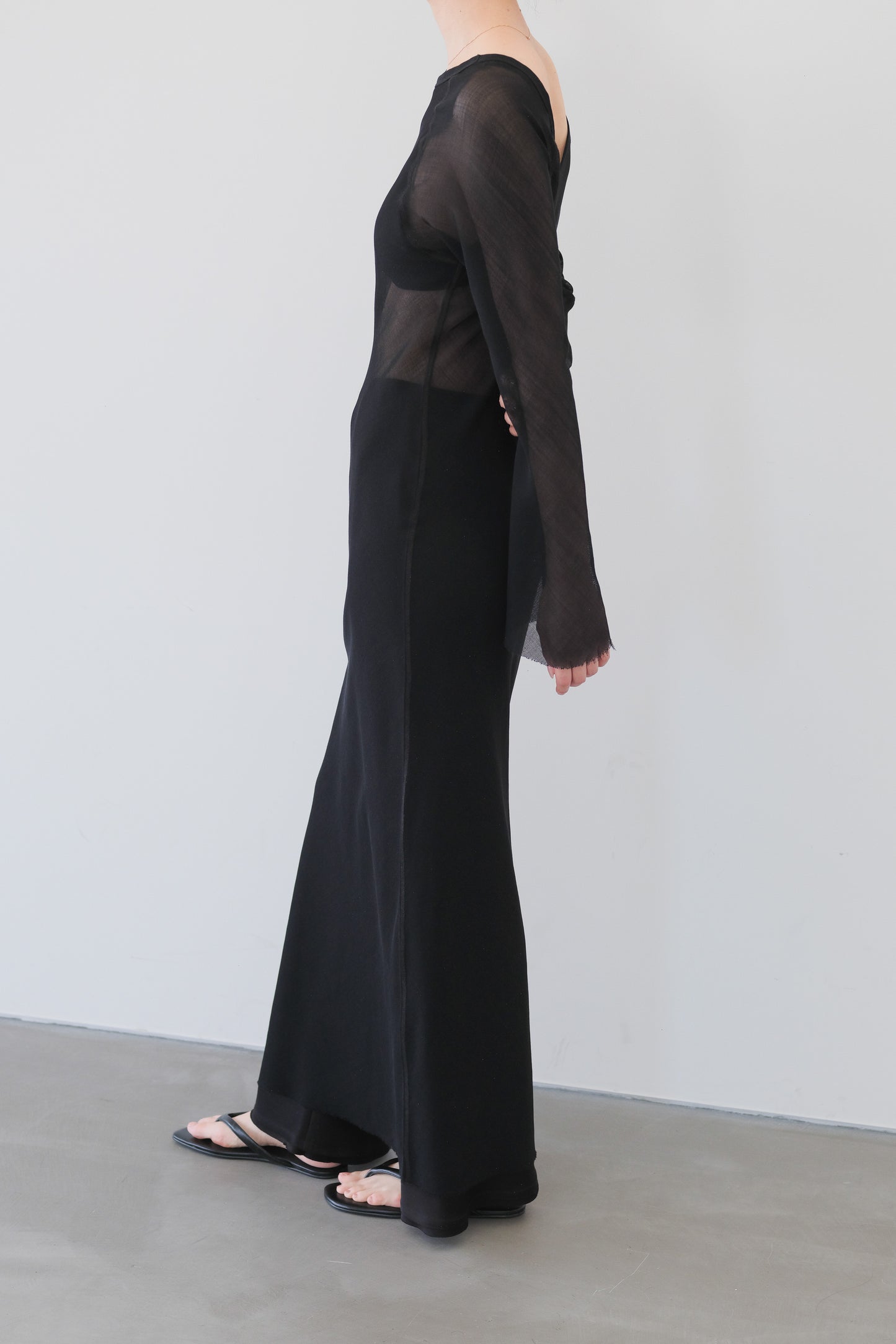 Dubhe Sheer Dress_Black