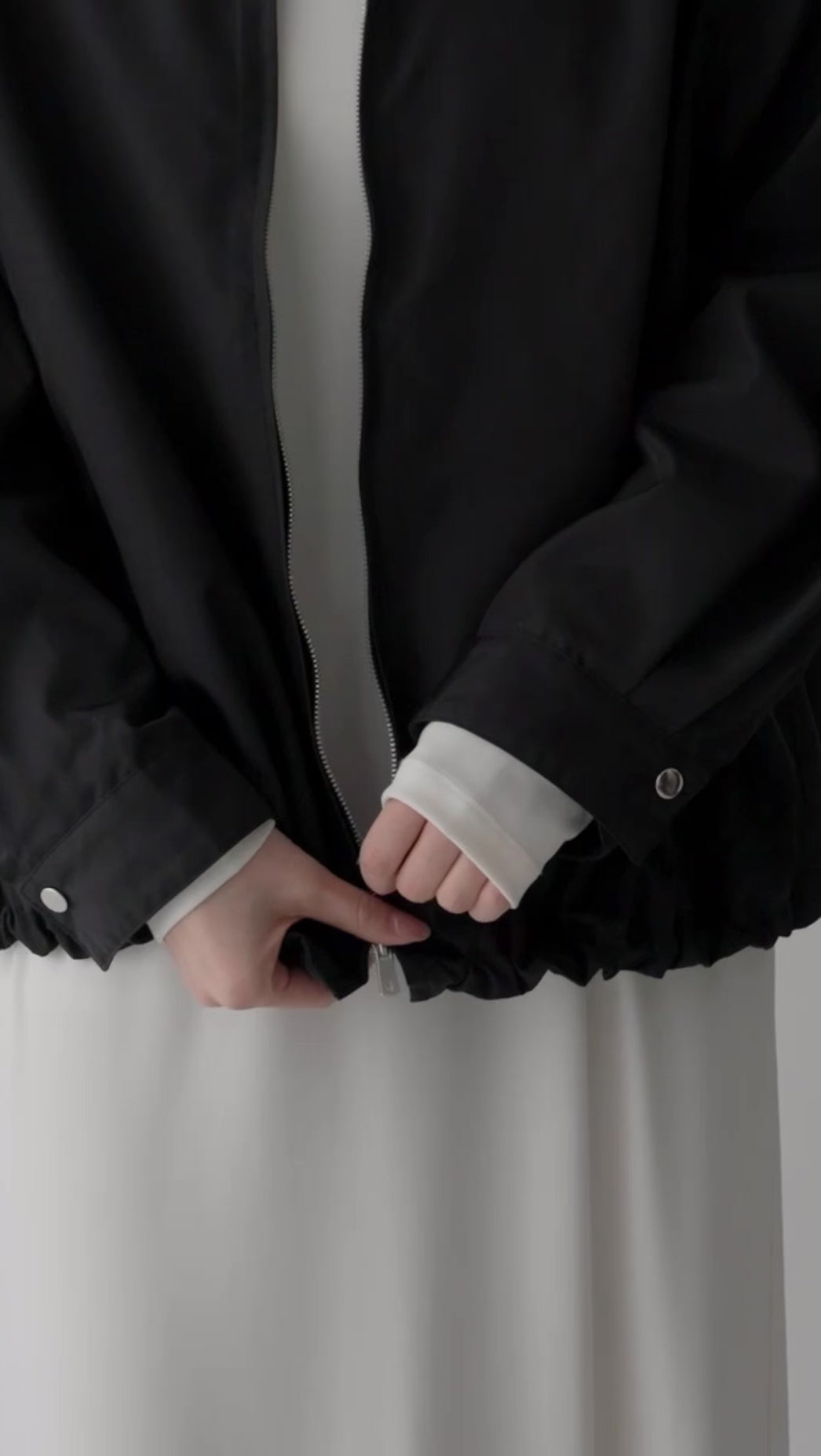 Piscium Zip-up jacket_black – PHERE