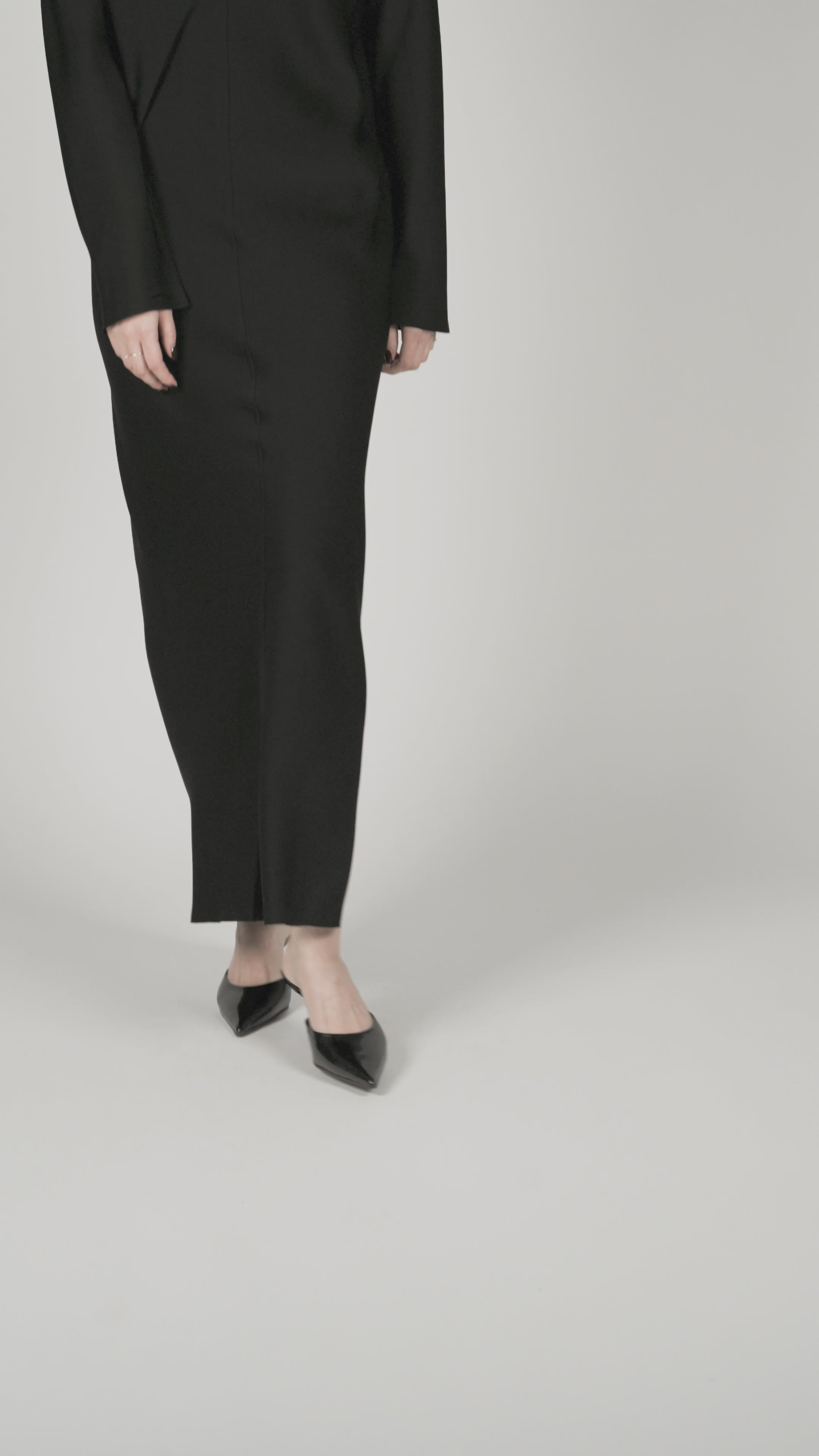 Caeli Reversible L/S Dress_black – PHERE