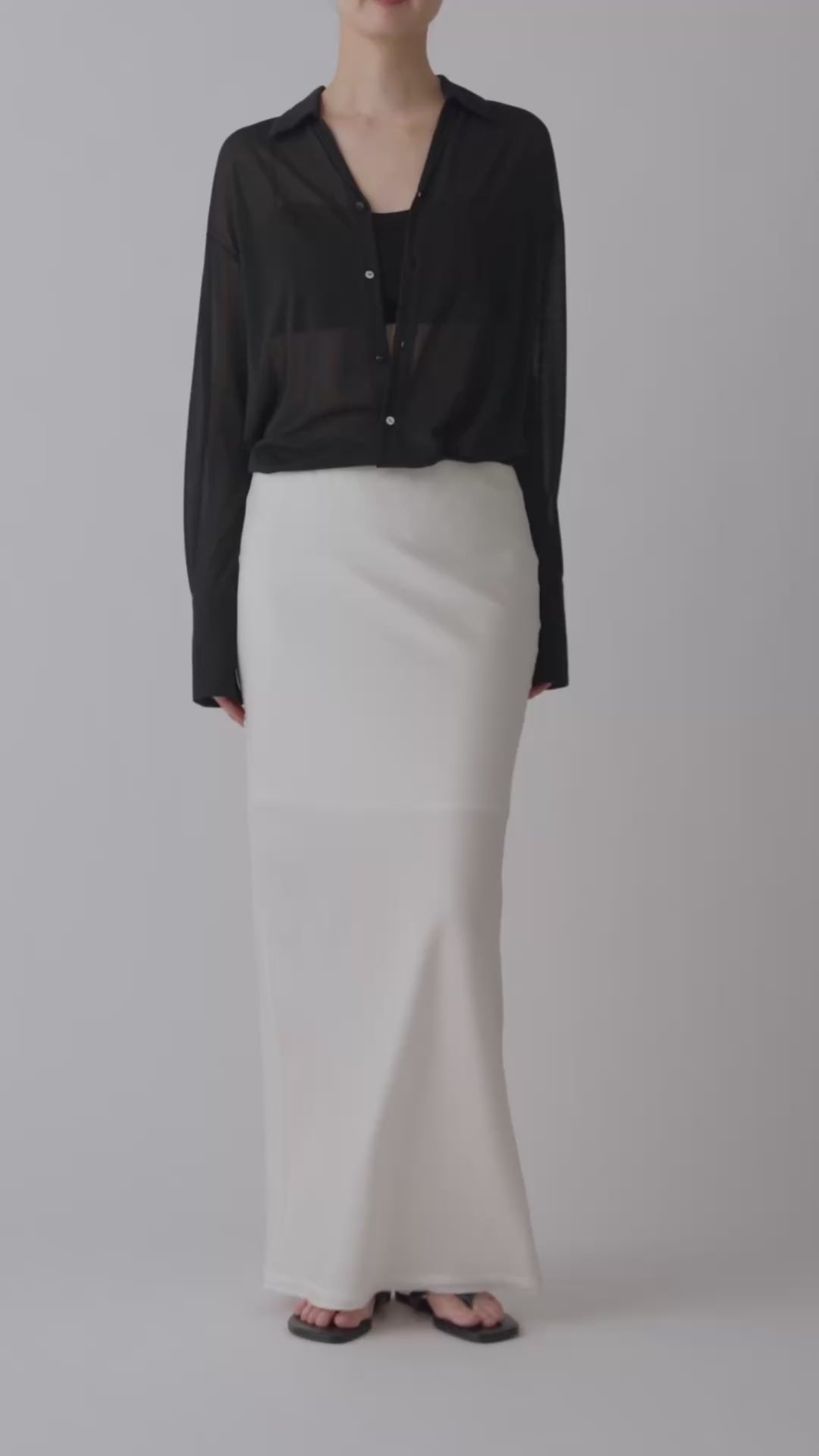 Phekda Narrow Skirt_white – PHERE